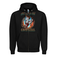 Black Stay Wild Cowgirl Zipper Hoodie - FaDigitalArtStudio