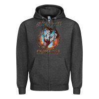 Charcoal Heather Stay Wild Cowgirl Zipper Hoodie - FaDigitalArtStudio