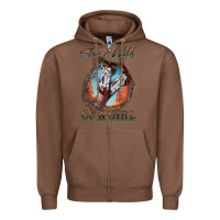 Chestnut Stay Wild Cowgirl Zipper Hoodie - FaDigitalArtStudio