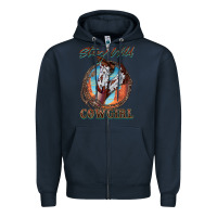 Navy Stay Wild Cowgirl Zipper Hoodie - FaDigitalArtStudio