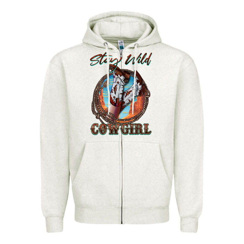 Stay Wild Cowgirl Zipper Hoodie by FaDigitalArtStudio | Teevron