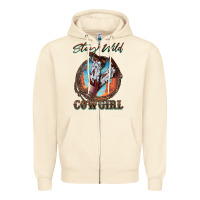 Sandshell Stay Wild Cowgirl Zipper Hoodie - FaDigitalArtStudio