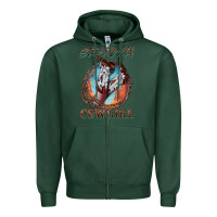 Sports Green Stay Wild Cowgirl Zipper Hoodie - FaDigitalArtStudio
