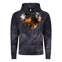 Cloud Black Halloween Heart Vintage Hoodie - texasbilliewilder