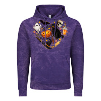 Cloud Purple Halloween Heart Vintage Hoodie - texasbilliewilder
