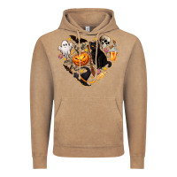 Vintage Coffee Halloween Heart Vintage Hoodie - texasbilliewilder