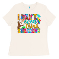 Bone LGBTQ I Can't Even Think Straight Ladies Tee - BundleAndBundleShop