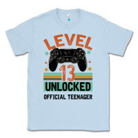Dusty Blue Level 13 Unlocked Official Teenager 13th Birthday Classic Tee - Bettercallsaul