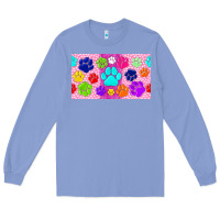 Colony Blue paw print Long Sleeve Tee - TumblerDesignByShophia