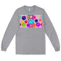 Heather Grey paw print Long Sleeve Tee - TumblerDesignByShophia