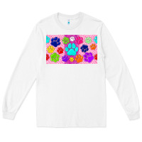 White paw print Long Sleeve Tee - TumblerDesignByShophia