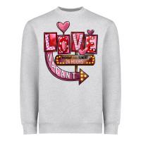 Heather Grey Valentine's Day love vacant Heavyweight Sweatshirt - FaDigitalArtStudio
