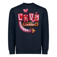 Navy Valentine's Day love vacant Heavyweight Sweatshirt - FaDigitalArtStudio