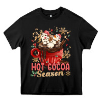 Black hot cocoa season Heavy Core Tee - MaliasSmallBusiness