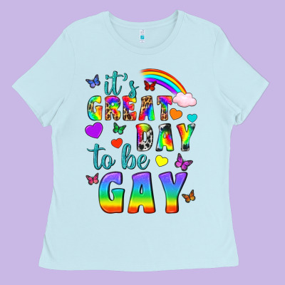 Western It's Great Day To Be Gay Ladies Tee Designed By Bundleandbundleshop