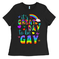 Black Western It's Great Day To Be Gay Ladies Tee - BundleAndBundleShop