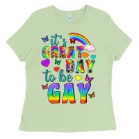 Matcha Western It's Great Day To Be Gay Ladies Tee - BundleAndBundleShop