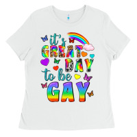 White Western It's Great Day To Be Gay Ladies Tee - BundleAndBundleShop
