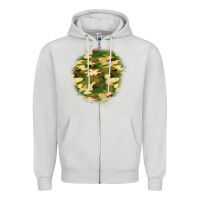 Dove Grey camouflage patch 2 Zipper Hoodie - BundleAndBundleShop