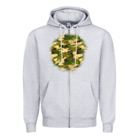 Heather Grey camouflage patch 2 Zipper Hoodie - BundleAndBundleShop