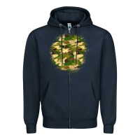 Navy camouflage patch 2 Zipper Hoodie - BundleAndBundleShop