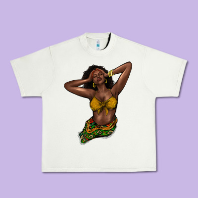Black Woman Urban Heavy Tee Designed By Nancycooperartshop