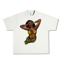 Pistachio black woman Urban Heavy Tee - NancyCooperArtShop