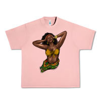 Salmon black woman Urban Heavy Tee - NancyCooperArtShop