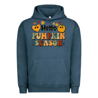 Pigment Midnight Navy hello pumpkin season Urban Hoodie - BarkalooDesign