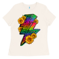 Bone LGBTQ+ Lightnin' Bolt With Sunflower Ladies Tee - BundleAndBundleShop