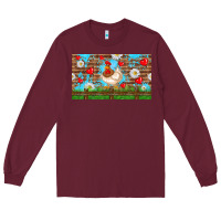 Burgundy cute chicken Long Sleeve Tee - TumblerDesignByShophia