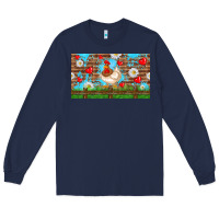 Navy cute chicken Long Sleeve Tee - TumblerDesignByShophia