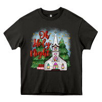 Asphalt christmas church oh holy night Heavy Core Tee - MaliasSmallBusiness