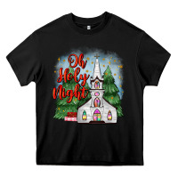 Black christmas church oh holy night Heavy Core Tee - MaliasSmallBusiness