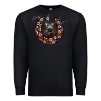 Black halloween donkey Premium Sweatshirt - SublimationCraftShop