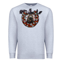 Heather Grey halloween donkey Premium Sweatshirt - SublimationCraftShop