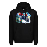 Black believe polar express Premium Hoodie - FaDigitalArtStudio