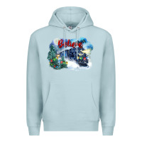 Blue Mist believe polar express Premium Hoodie - FaDigitalArtStudio