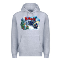 Heather Grey believe polar express Premium Hoodie - FaDigitalArtStudio