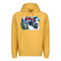 Mustard believe polar express Premium Hoodie - FaDigitalArtStudio