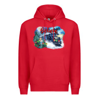 Red believe polar express Premium Hoodie - FaDigitalArtStudio