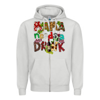 Dove Grey Mama Needs A Drink Zipper Hoodie - FaDigitalArtStudio