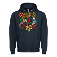 Navy Mama Needs A Drink Zipper Hoodie - FaDigitalArtStudio