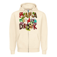 Sandshell Mama Needs A Drink Zipper Hoodie - FaDigitalArtStudio