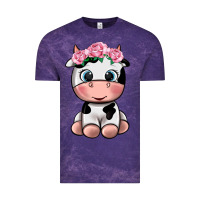 Cloud Purple cute cow Vintage Tee - texasbilliewilder