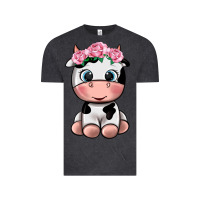 Vintage Black cute cow Vintage Tee - texasbilliewilder