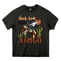 Asphalt check your ego amigo rodeo cowboy Heavy Core Tee - MaliasSmallBusiness