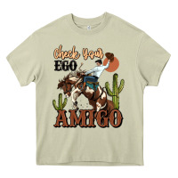 Mossy check your ego amigo rodeo cowboy Heavy Core Tee - MaliasSmallBusiness