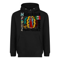 Black madre Heavyweight Hoodie - CowhideDigitalArt