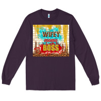 Plum wifey mama boss Long Sleeve Tee - TumblerDesignByShophia